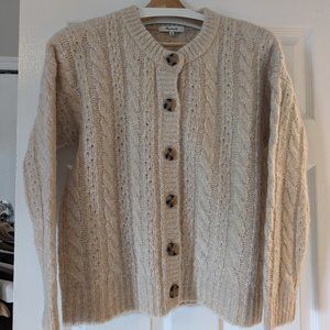 Madewell Pointelle Cable Cardigan Sweater Size XS